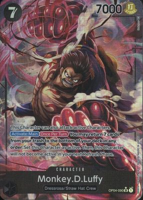 Monkey.D.Luffy 2023 Kingdoms of Intrigue #OP04-090 Super
